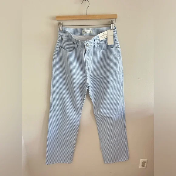 NWT Abercrombie high rise 90s relaxed striped jean size 28 regular - Picture 2 of 8